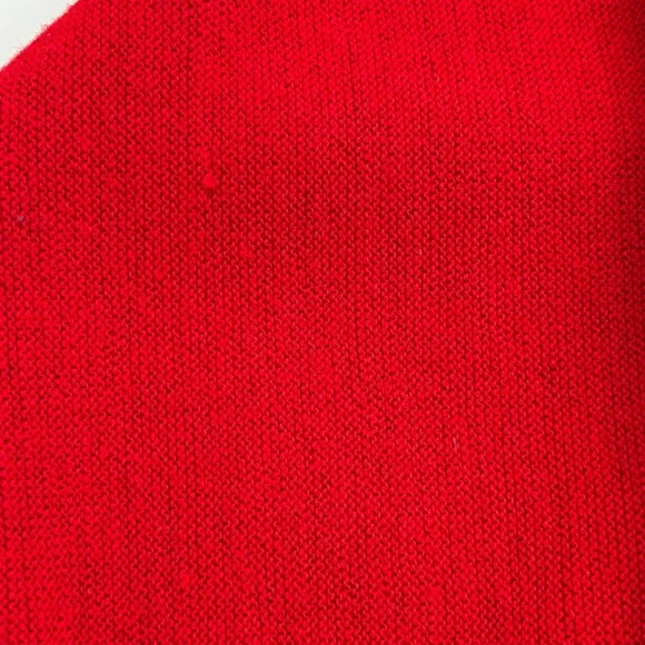 Vintage IZOD Lacoste Red V Neck Cardigan Grandpa Sweater Men's XL Made in USA - Picture 9 of 10